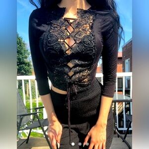 Black Lace Top